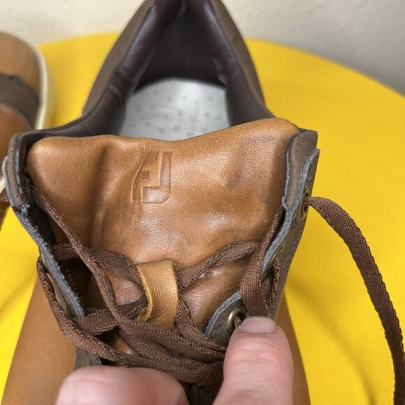 FootJoy FJ Contour Casual Mens 10 M Brown Leather 54222 Spikeless Golf Shoes - Picture 16 of 16